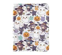 Portefeuille de voyage en cuir avec motif monstres d'Halloween - Porte-passeport antivol - Pour homme - Pour voyage d'affaires