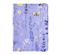 Portefeuille de voyage en cuir pour passeport et carte de vaccination avec fente pour carte de vaccination - Étui portefeuille pour homme et femme - Étanche, 1-Violet lavande mignon, 1 size, Moderne