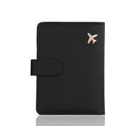 Portefeuille de voyage en cuir véritable avec blocage RFID, étui de passeport étanche avec porte-stylo pour homme et femme, Noir , 4.7 x 0.7 x 5.7 in, Décontracté
