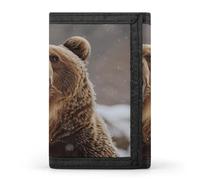 Portefeuille de voyage fin à trois volets avec porte-cartes pour homme et femme « Standing in the Snow »