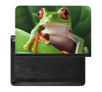 Portefeuille de voyage fin pour passeport en forme de cochon d'Inde avec blocage RFID et emplacements pour cartes de crédit pour femme/homme, Adorable grenouille., One Size, Moderne