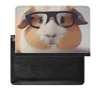 Portefeuille de voyage fin pour passeport en forme de cochon d'Inde avec blocage RFID et emplacements pour cartes de crédit pour femme/homme, Cochon d'Inde., One Size, Moderne