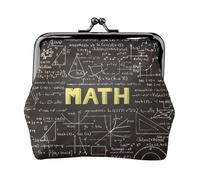 Portefeuille de voyage minimaliste avec impression mathématique pour l'école, petite pochette de rangement pour randonnées et excursions en plein air, Noir , Taille unique, Pochette à monnaie