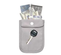 Portefeuille de voyage pour femme - Brassière de voyage pour femme - Petit sac de rangement en plein air avec poche de base légère pour la plupart des tailles de soutien-gorge, gris, Voir description