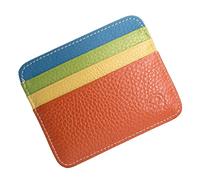 Portefeuille décontracté en cuir pour femmes et hommes - Sacs courts à fermeture éclair - Pochette en cuir élastique (taille AX, taille unique)