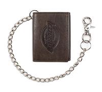 Portefeuille dépliant Dickies en cuir - Avec chaîne - Marron - Taille Unique