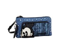 Portefeuille - Desigual - Mickey Denim Edge Lisa - Bleu - 100% polyuréthane - Zippée