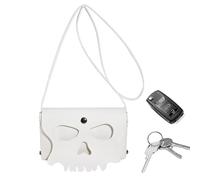 Portefeuille d'Halloween motif tête de mort, portefeuille squelette d'Halloween, portefeuille de voyage pour femme - Sac à main, sac à bandoulière, grand sac fourre-tout de travail creux pour le