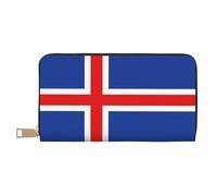 Portefeuille drapeau de l'Islande porte-monnaie tendance et polyvalent pouvant contenir des téléphones portables, des pièces de monnaie, des clés