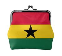 Portefeuille drapeau du Ghana pour femme, porte-monnaie pour femme, petit portefeuille pour femme, adapté pour les femmes, élégant et personnalisé, noir, One Size, Art déco