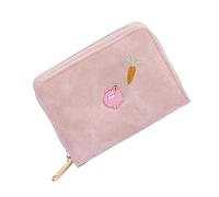 Portefeuille du Titulaire de la Carte de Crédit pour Femmes, Zipper Change Bill of Small Girl Liquidation of Multiples Cards Linda Linda PU. (Pink)