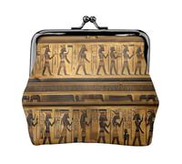 Portefeuille égyptien hiéroglyphique pour femme, porte-monnaie pour femme, petit portefeuille pour femme, élégant et personnalisé, noir, One Size, Art déco