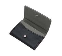 Portefeuille élastique en cuir pour homme avec porte-cartes et reçus, gris, Taille unique