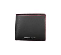 Portefeuille élégant en cuir noir Tommy Hilfiger
