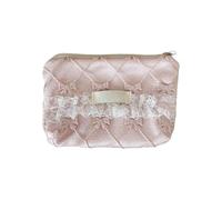 Portefeuille Élégant Garni De Dentelle Florale Petit Rangement en Polyester Fourre-Tout Portable Élégant pour Accessoires Pièces Monnaie Portefeuille en Tissu Polyester