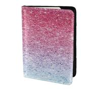 Portefeuille élégant pour documents de voyage avec impression couleurs pastel bleu, rouge et violet 14 cm