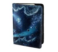 Portefeuille élégant pour documents de voyage Motif lune étoiles et planètes 14 cm