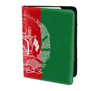 Portefeuille élégant pour passeport et documents de voyage Motif drapeau de l'Afghanistan Pour homme et femme 14 cm, Noir/blanc, One Size