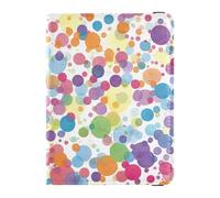 Portefeuille en cuir à pois aquarelle pour passeport et carte de vaccin - Organiseur de documents de voyage avec fente pour carte de vaccin - Étanche