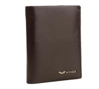 Portefeuille en cuir de chÃšvre vÃ©ritable Wings Marron TU
