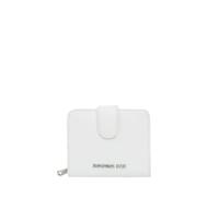 Portefeuille en cuir de veau femme Mandarina Duck Blanc 8x10x2 cm