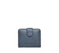 Portefeuille en cuir de veau femme Mandarina Duck Bleu 8x10x2 cm