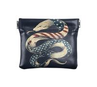 Portefeuille en cuir délicat motif anguille de dessin animé 4 juillet, jour de l'indépendance, pour femmes, accessoires de voyage pour hommes et femmes, Délicat dessin animé anguille 4 juillet Jour de