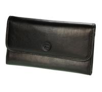 Portefeuille en cuir - Elephant D'or et OLIVIA - Grand Portefeuille Porte Chéquier Femme - Noir