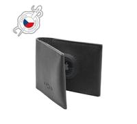 Portefeuille en cuir FIXED Portefeuille pour AirTag en cuir de vachette véritable, noir