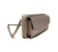 Portefeuille en cuir grainé - OH MY BAG - CITY Champagne - Femme - Marron - 8 portes cartes