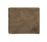 Portefeuille en cuir GreenBurry 12x10cm avec étui pour carte d'identité "Vintage" brun antique