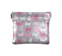 Portefeuille en cuir imperméable avec poche pour pièces de monnaie pour filles et femmes, Chat mignon coloré et insolite de dessin animé, 1 size