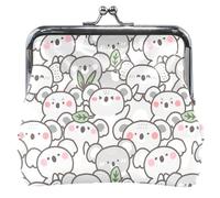 Portefeuille en cuir imprimé floral et sacs mignons Serrure Baiser Dessin animé Koala Ours Changement d'argent Pochette pour filles, Dessin animé Koala Bear, Dessin animé Koala Bear