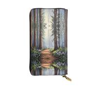 Portefeuille en cuir imprimé Mangroves in the Mist - 19 x 10,4 cm de long - Porte-cartes de crédit - Portefeuille de voyage portable