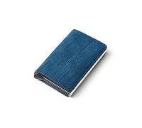 Portefeuille en Cuir Mini Slim Antivol Embrayage Boîte Unique Hommes Femmes Portefeuille Blocage Porte-Carte Denim Business Pop-up Métal ID Case (Color : Yellow)