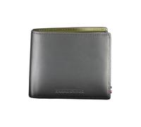 Portefeuille en cuir noir Tommy Hilfiger