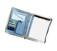 Portefeuille en cuir | Organiseur de voyage pour tablette - Organiseur de feuille d'affaires avec bloc-notes A4, dossier de curriculum vitae, dossier de documents A4, porte-documents légal pour ho