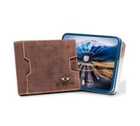 Portefeuille en cuir PETERSON pour homme - modèle Dh Ptn N79 - noir et blanc - fermoir porte-monnaie