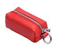 Portefeuille en cuir pour femme avec fermeture éclair et accessoires pour clés Noir, Rouge, Fidèle à la description, comme description