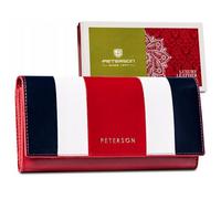Portefeuille en cuir pour femme avec rabat à pression - Peterson