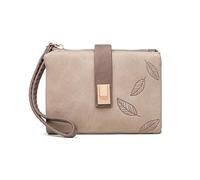 Portefeuille en cuir pour femme, petit porte-monnaie à fermeture éclair, porte-monnaie court pour femme, porte-monnaie pour femme, porte-monnaie, porte-cartes, kaki, Taille unique