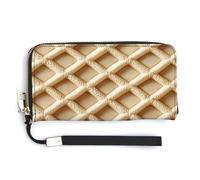 Portefeuille en cuir pour femme - Petit portefeuille pour femme avec fermeture éclair et motif gaufré