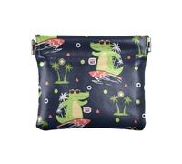 Portefeuille en cuir pour femme - Sac de maquillage pratique - Sac à main pour homme et femme - Voyage - Crocodile Surfer - Multicolore - Taille unique - Moderne/ajusté, Multicolore., 1 size,
