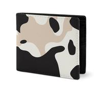 Portefeuille en cuir pour homme - Motif coucher de soleil à Budapest - Élégant petit porte-monnaie pour femme - Portefeuille fin et fin à deux volets avec compartiment pour cartes, Spot de vache,