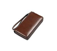 Portefeuille en Cuir pour Hommes Portefeuilles en Cuir pour Hommes Sacs d'embrayage Portefeuille en Cuir Long Portefeuille avec Poche à Monnaie Fermeture à glissière Porte-Monnaie pour Hommes