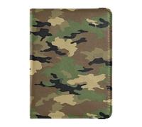 Portefeuille en cuir pour passeport et carte de vaccin avec blocage RFID pour homme et femme, imperméable, Motif camouflage militaire, 1 size, Moderne