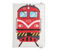 Portefeuille en cuir pour passeport et carte de vaccin - Étanche - Pour homme et femme, Art du train rouge, 1 size, Moderne