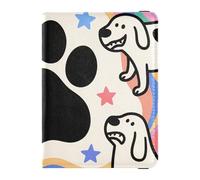 Portefeuille en cuir pour passeport et carte de vaccin - Étanche - Pour homme et femme, Art imprimé patte de chien, 1 size, Moderne