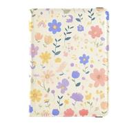 Portefeuille en cuir pour passeport et carte de vaccin - Étui de voyage étanche pour passeport, Motif de petites fleurs colorées, 1 size, Moderne