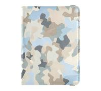 Portefeuille en cuir pour passeport et carte de vaccin - Étui pour passeport - Étanche, Aquarelle camouflage, 1 size, Moderne